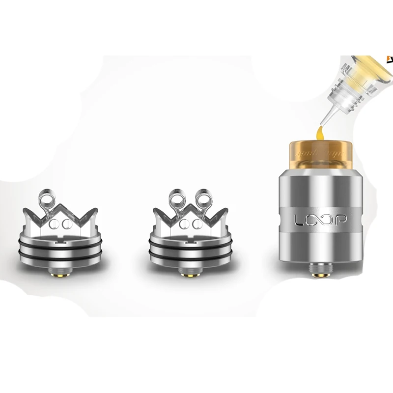 Newest RDA atomizer Geekvape loop RDA 24mm RDA vape with Unique W shaped build deck minimizes leakage RDA for vape 510 box mod 06