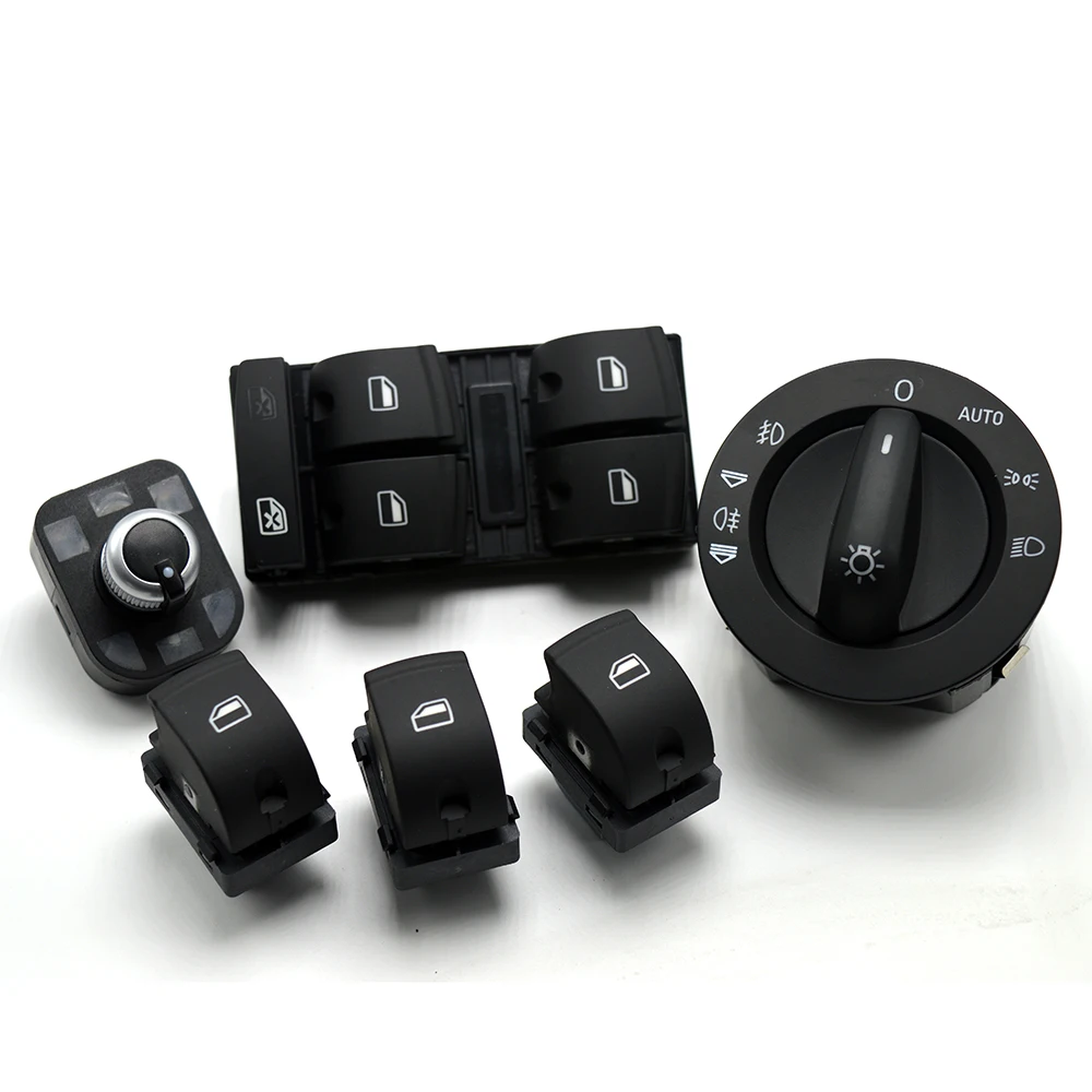Window Headlight Mirror Switch Button For AUDI A6 S6 C6 RS6 A6 Allroad