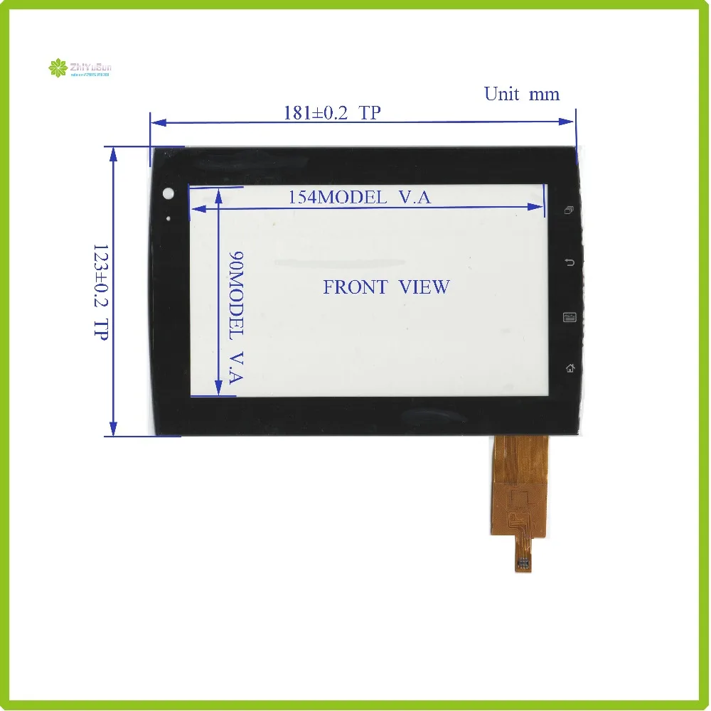 Zhiyusun a0307002 181 мм * 123 мм емкостный сенсорный Сенсор NEW7 дюйма для GPS автомобиля dvd сенсорный экран панели Сенсор стекло