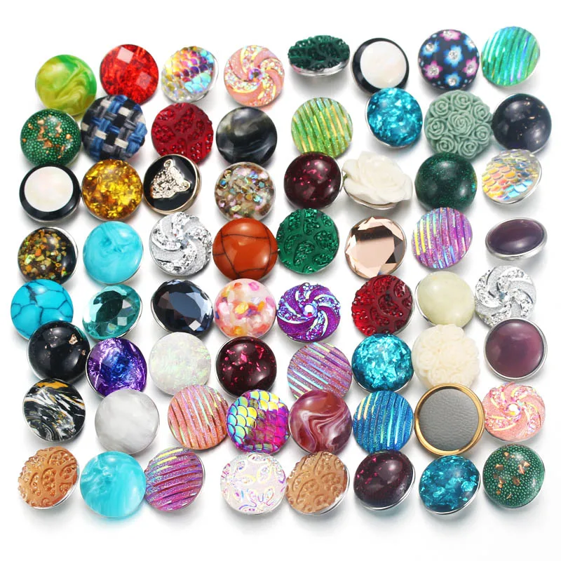 

Mix 10pcs/lot New Round 18MM Snap Buttons With Zinc Alloy Button for Snaps Bracelets fit Boom Life Snaps Jewelry 7849