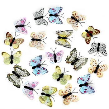 

10pcs White 3D PVC Flower Butterfly Wall Stickers For Girl Kids Baby Rooms Kitchen Home Decoration Adhesive to Wall