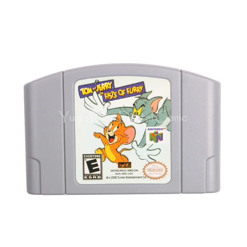 Nintendo N64 Video Game Cartridge Console Card Tom and Jerry in Fists of Furry English Language