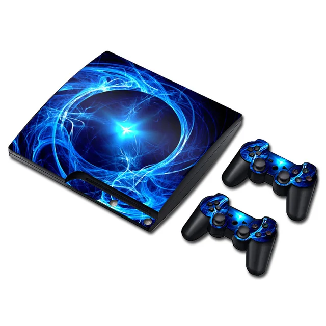 Best Price Easy install Vinyl Skin Sticker Protector 2 controller Decal for PlayStation 3 Slim 