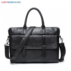Leather Briefcases Computer Bags For Men Business Laptop Shoulder Bag Casual Man Messenger Tote Bags Men's Handbags On The Belt Leather Briefcases Computer Bags For Men Business Laptop Shoulder Bag Casual Man Messenger Tote Bags Men's Handbags On The Belt