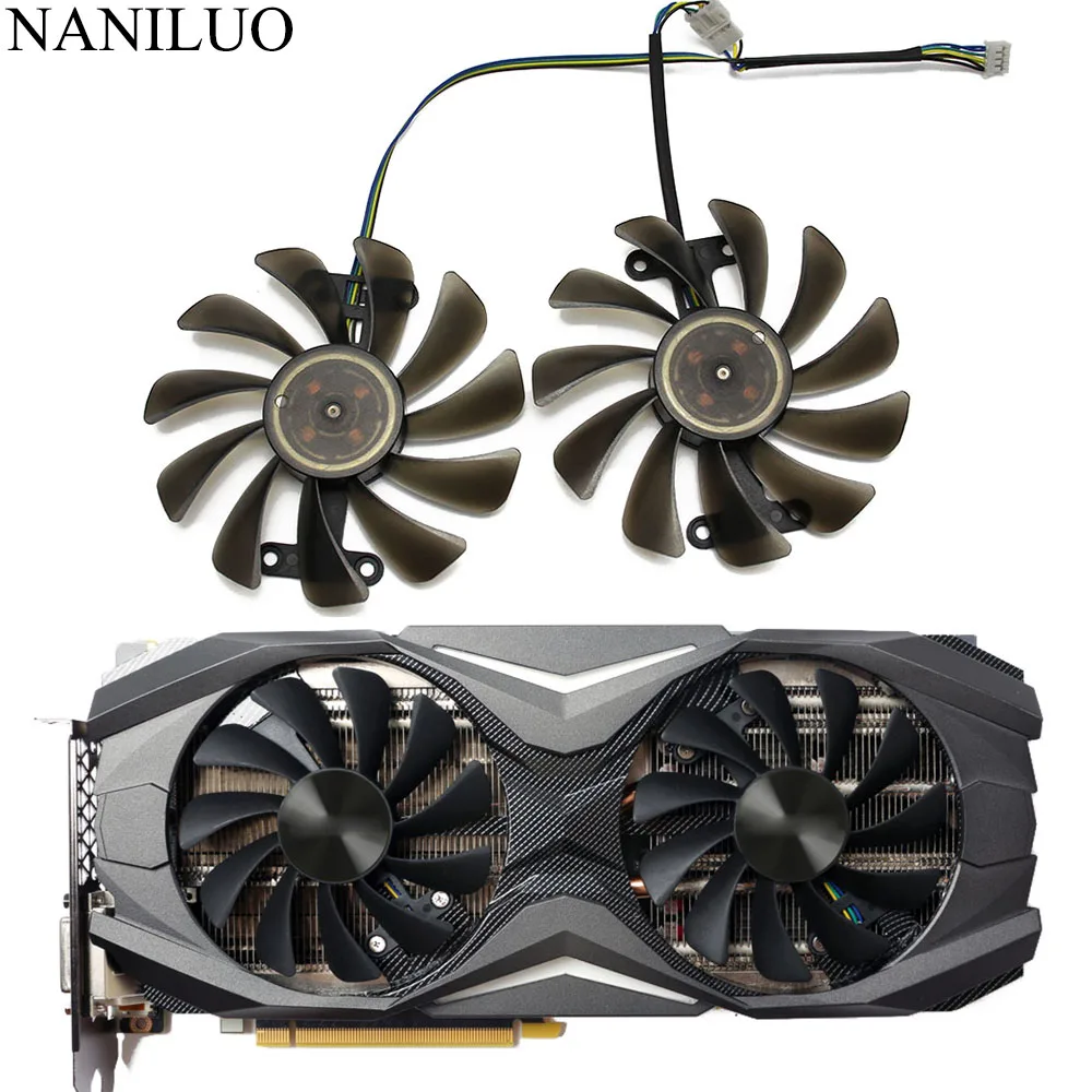 2 шт./лот 95 мм 4Pin кулер вентилятор Замена для Zotac GeForce GTX 1070 1080 GTX1070 GTX1080 AMP Edition видеокарта вентилятор охлаждения