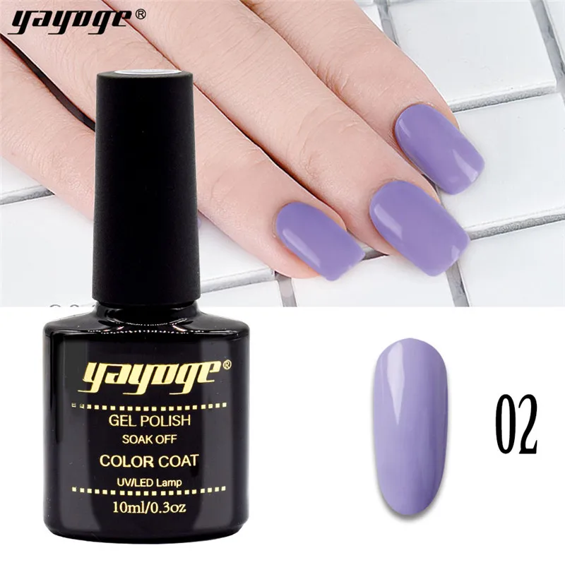 YAYOGE Гель-лак для ногтей 10 мл/0,3 унций 122 цветов УФ-Гель-лак продукт безвкусный большой емкости стойкий гель для ногтей - Цвет: lavender 2