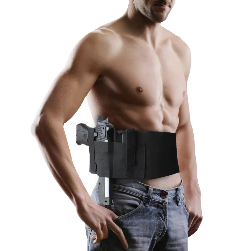 

Tactical Concealed Pistol Carry Holster Padded Handgun Holder Pouch Waist Belt Invisible Shooting Pistol Ankle Leg Carrier