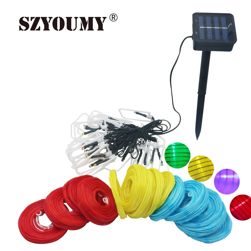 

SZYOUMY Lantern Ball Solar String 8 modes Lights 20 30 LED Solar Lamp Outdoor Lighting Fairy Globe Christmas Decorative Light