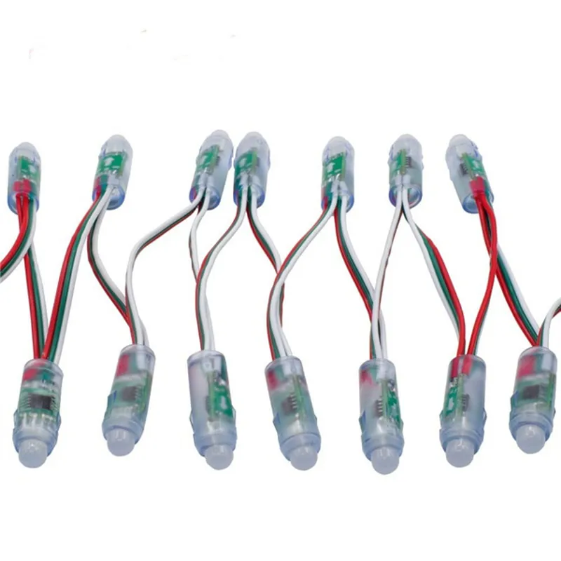 50 шт. 12 мм WS2811 IC Полный Цвет сменный ЖК-экран свет адресуемых DC5V DC12V IP68 Водонепроницаемый светодиодный пиксель новогодние гирлянды