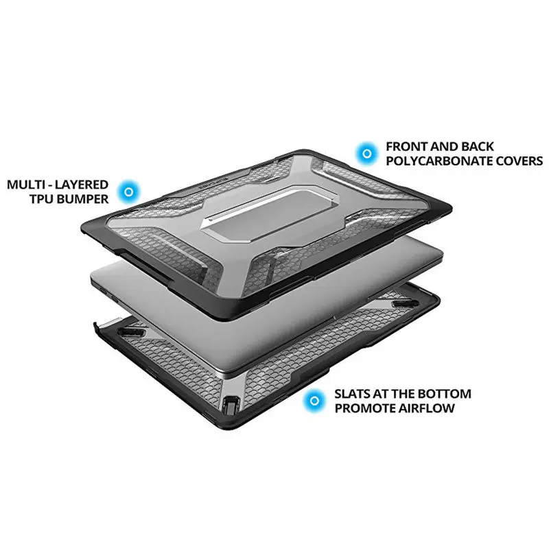 Чехол для MacBook Pro 13 (2019 2018 2017 2016) A2159/A1989/A1706/A1708 с дисплеем Retina или W/O Touch Bar TPU