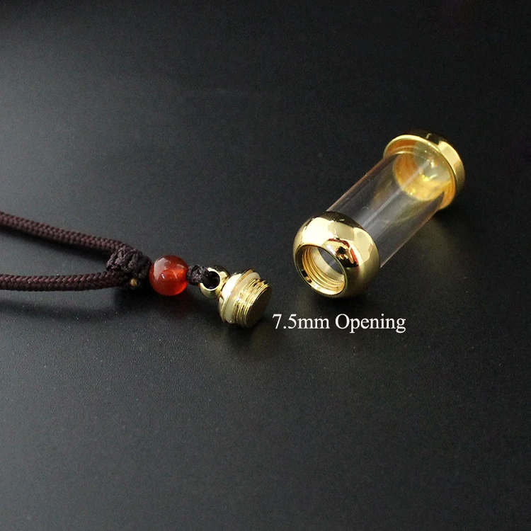 1PC Openable Glass Vial Necklace For Men Women Tube Pendant Empty Bottle Cremation Urn Jewelry