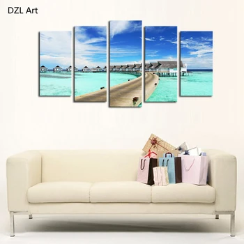 

Unframed 5 Piece ocea Modern Home Wall Decor Canvas Picture Art HD Print Painting On Canvas Artworks
