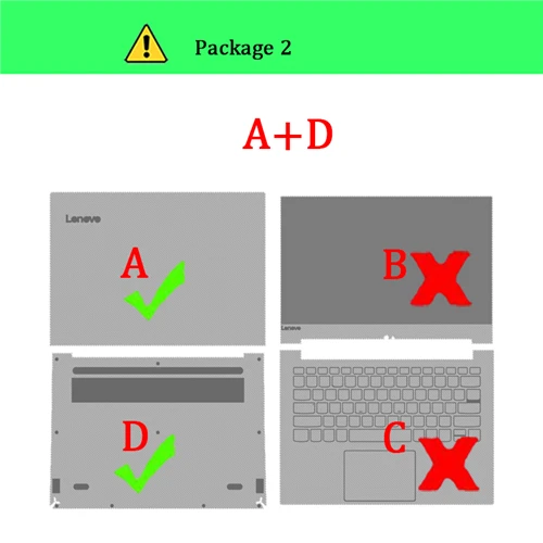 Ноутбук кожи Стикеры для lenovo V110-14 V110-15 V310-14 V310-15 V330-14IKB V330-15IKB V730 V580C V4000 больше V4400U Стикеры s - Цвет: Package-2    A D