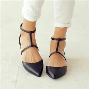 ballerina flats with straps