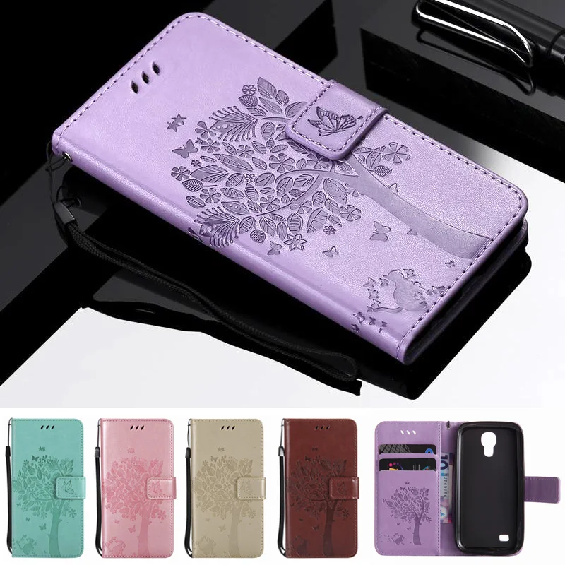 

For Coque Samsung Galaxy S4 Mini Case Leather + Silicone Flip Cover Samsung Galaxy S4 Mini Case Wallet Stand Phone Cover i9190