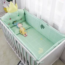 Стильная футболка с изображением персонажей видеоигр 5 шт. в наборе, Постельное белье 3 цвета новорожденных защита для кроватки бампер хлопок большая корона подголовник Простынка для детской кроватки Постельное белье