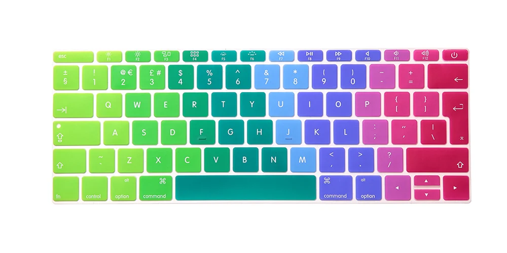 Клавиатура кожного покрова Европейская версия для Macbook 1" A1534 retina Pro 13" не с сенсорной панелью A1708 Версия ЕС пылеотталкивающая пленка - Цвет: Многоцветный
