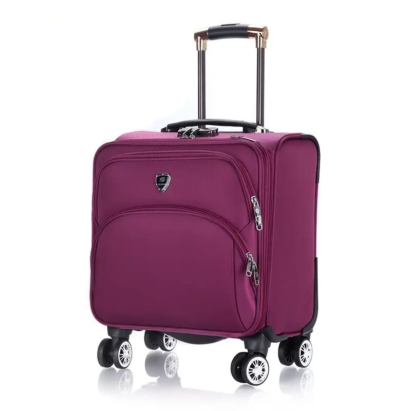 

New 18 inch Luggage Metal Trolley Bag Men Travel Hand Trolley case Women high quality Travel Luggage Bag mala Rolling Suitcase