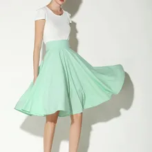 Трапециевидной формы до колена Длина Шифоновая юбка женские летние плюс Размеры пляжные юбки для девочек 7XL 6XL плюс Размеры