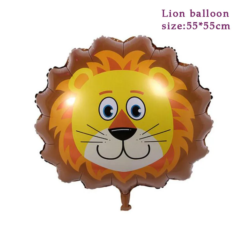 Jungle Party Supplies Birthday Party Decorations Kids Animal Safari Paper Plate Cup Balloons Baby Shower boy 1st Birthday Decor - Цвет: 1pcs balloon