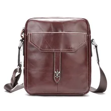 Новая мужская сумка из спилка, винтажная Маленькая мужская сумка-мессенджер, Повседневная деловая сумка на плечо с воском