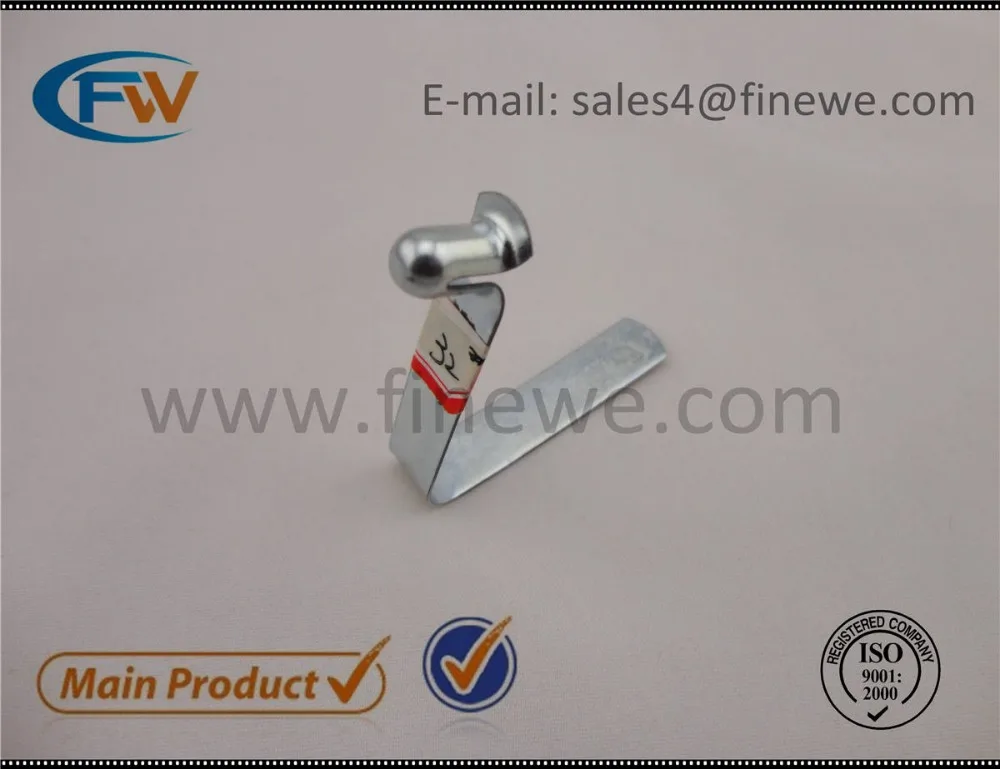 Manufacturer China supply spring clips fasteners, metal tube buttom