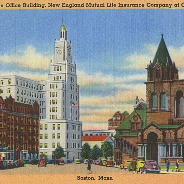 Boston - Buildings On Copley Square Poster Print By Mary Evans Grenville Collins Postcard Collection (36 X 24)