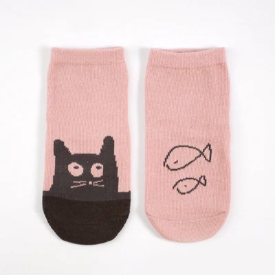 3 пары в партии, Носки для маленьких девочек и мальчиков детские носки на возраст от 0 до 3 лет носки для новорожденных, милый дизайн с изображением животных, из хлопка - Цвет: Pink