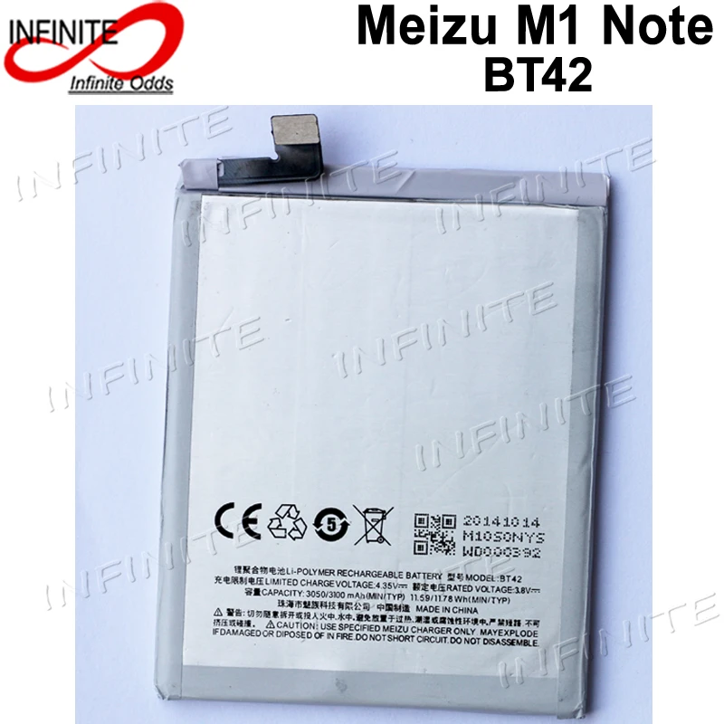 

Meizu M1 Note Battery New 3100mAh BT42 Battery for M1 Note MEIZU BT42 SmartPhone In Stock