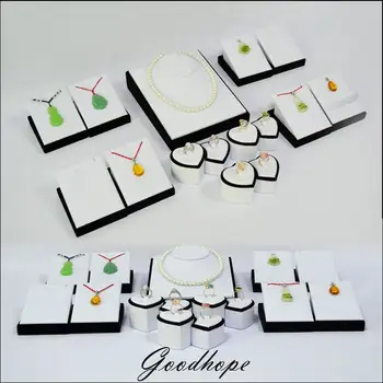 

Equisite Jewelry Necklace Display Showcase Couple Rings Pendant Organizer Set Stand Holder Mannequin Window Counter Kit of 15pcs