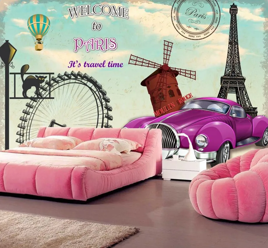 Custom Papel De ParedeParis European Style Vintage Car Wallpapersliving Room Sofa Tv Wall Bedroom 3d Murals Wallpaper In Wallpapers From Home Custom Papel De ParedeParis European Style Vintage Car Wallpapersliving Room Sofa Tv Wall Bedroom 3d Murals Wallpaper In Wallpapers From Home