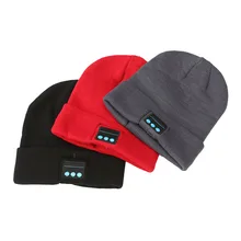 Беспроводная Bluetooth вязаная круглая шапочка зимняя теплая уличная Беговая шапка Музыкальная гарнитура KS-shipping