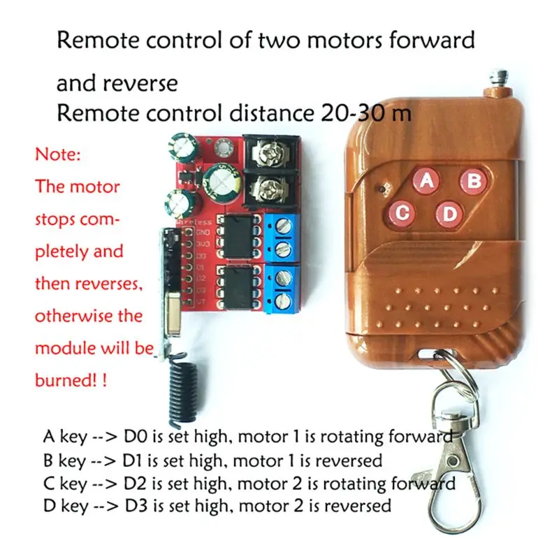 

5A 2-way DC Motor Drive Module PWM Speed Regulation Dual H Bridge Super L298N