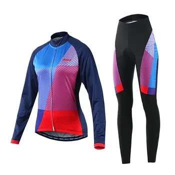 

Long Sleeve Cycling Jersey Sets Breathable Quick Dry Sportswear Mountain Bicycle Bike Cycling Clothing For Outdoor Sports