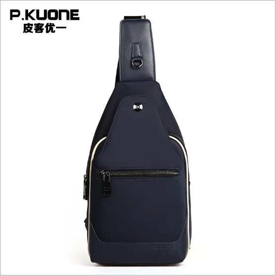 

P.KUONE 2018 New Designer Waterproof Nylon Chest Pack High Quality Shoulder Bag Luxury Famous Brand Handbag Messenger Crossbody