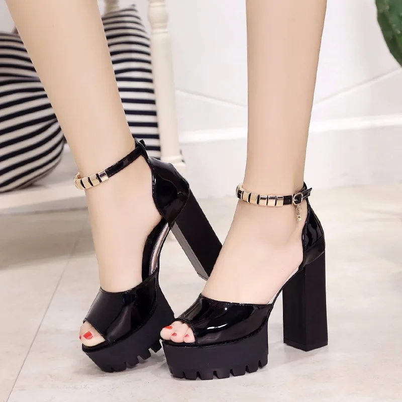 

New female sandals buckle Shoes For Women High heels Summer Shoes new Womens elastic fabric Women Sandals
