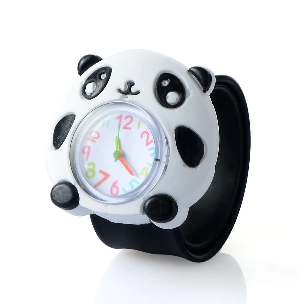 Panda Детские часы Relogio Infantil, детские часы с 3D изображением животных, резиновые кварцевые детские часы для девочек и мальчиков, милые часы Reloj Relogio Montre - Цвет: Panda