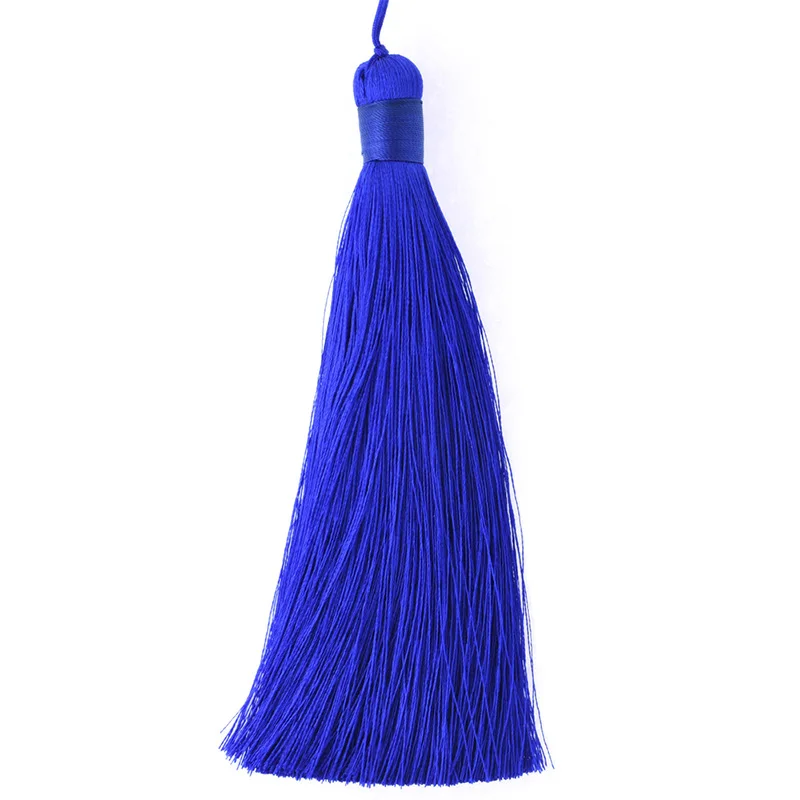 6pcs tassels with haning,12cm Royal Blue Rayon Silk Tassels for