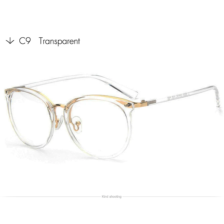 Toketorism новые модные золотые оправы для очков для мужчин и женщин, винтажные прозрачные очки, брендовые дизайнерские 1569 - Цвет оправы: Transparent