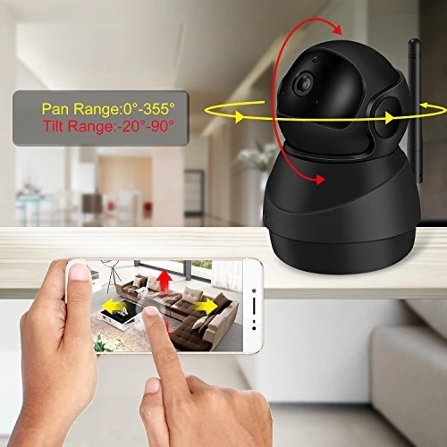 Seculink 1080P Home IP Camera Pan/Tilt Night Vision Motion Detection Alarm 2-Way Audio WiFi Wireless Video Monitoring