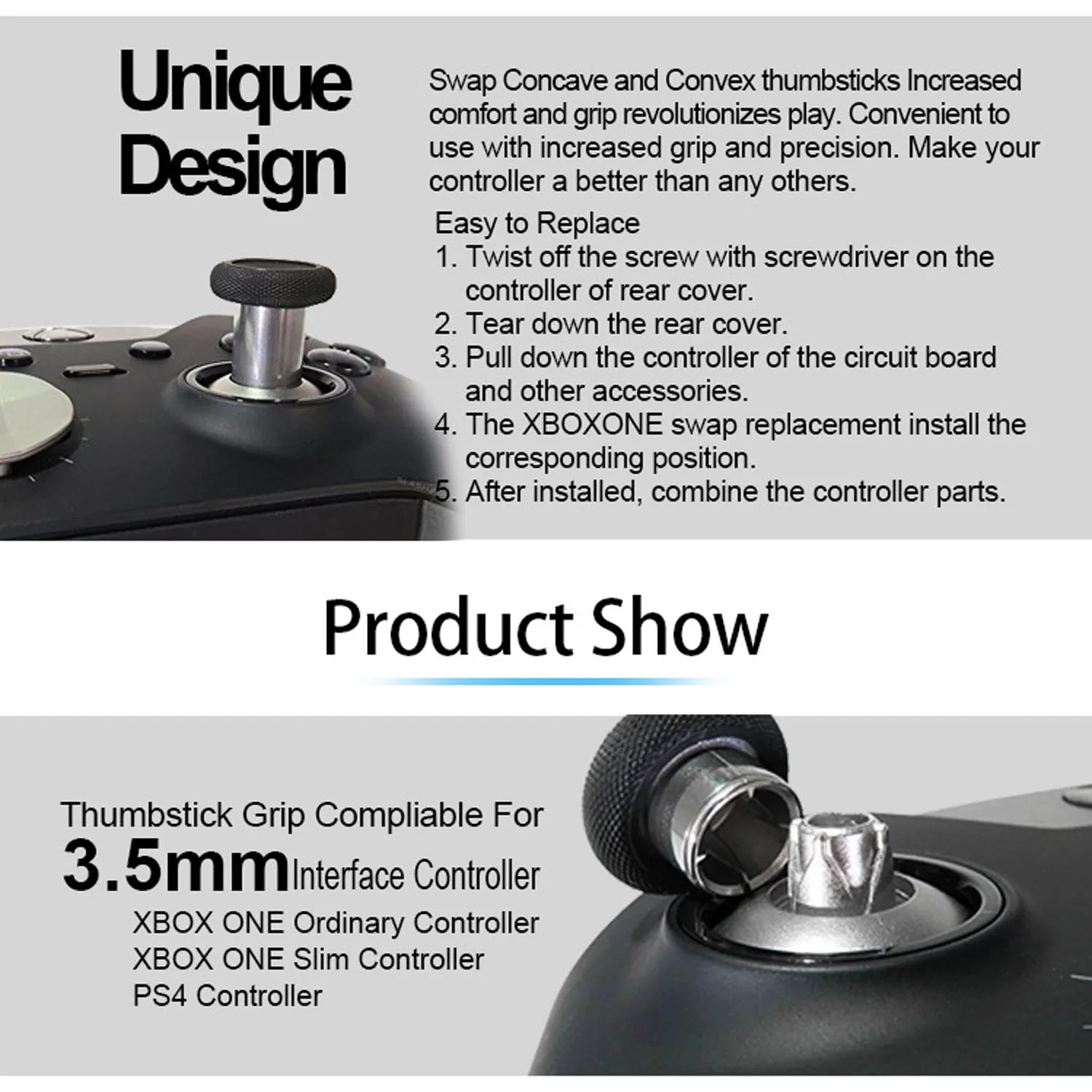 Bevigac 18 шт набор запасных частей w/Thumbsticks отвертки весла D Pads основа чехол для Xbox One
