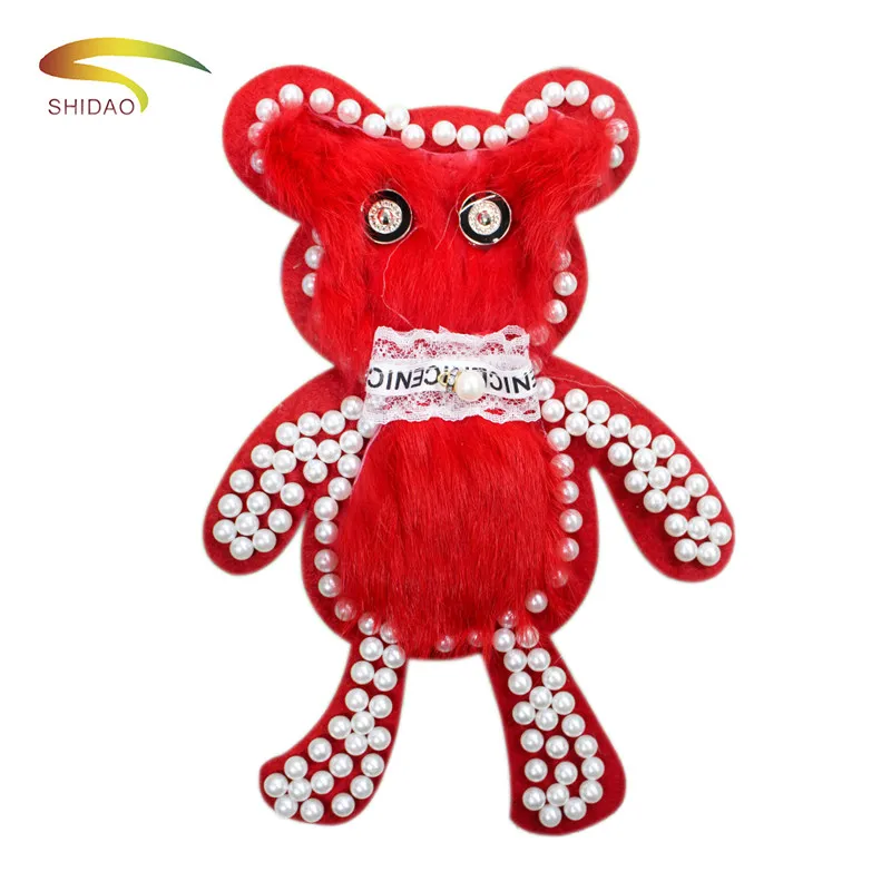 Cartoon bear large size cloth a string of beads patch applique fashion sweater T-shirt for the decoration post | Дом и сад