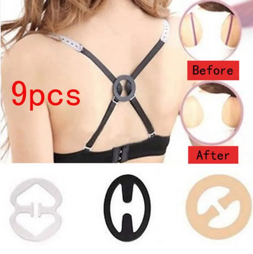 

Best Quality 9x Bra Strap Clipper Push Up Clip Control Cleavage Boost Buckle Sports Racerback