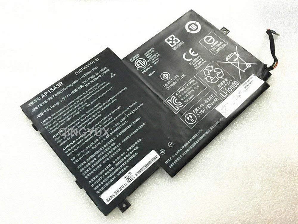 QINGYUX 3,75 в 30Wh 8060 мАч AP15A3R ноутбука батарея Совместимость с acer Aspire Switch 10 SW3-013 серии тетрадь
