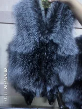 55 cm long real fox fur vest