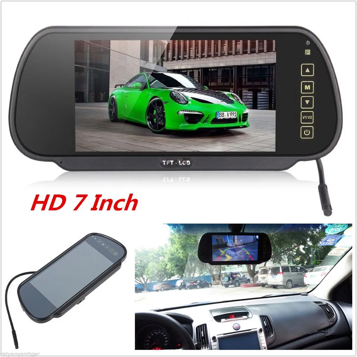 Цветной дисплей TFT LCD диагональю 7 &quotΦ монитор 480RGBx234|mirror monitor|screen carrear view |