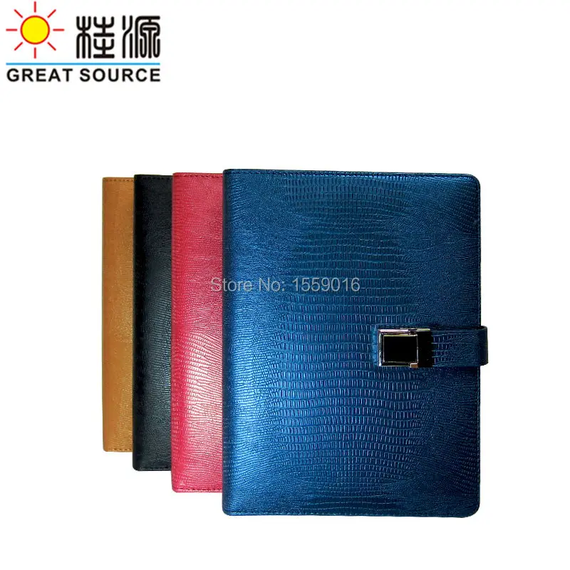 

Crocodile veins leather ring binder folder refill folder for A5 notebook notepad planner refill paper inserts