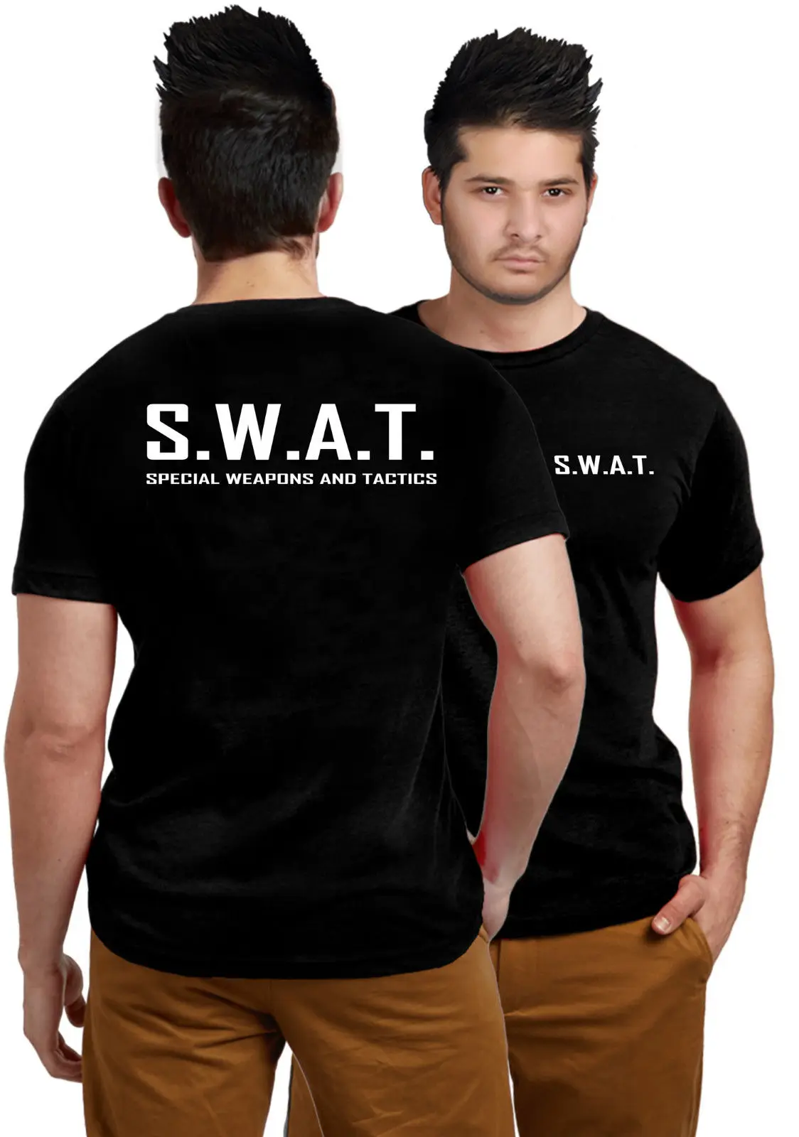 

Swat Dress T Shirt Size Large hip hop streetwear Casual tshirt