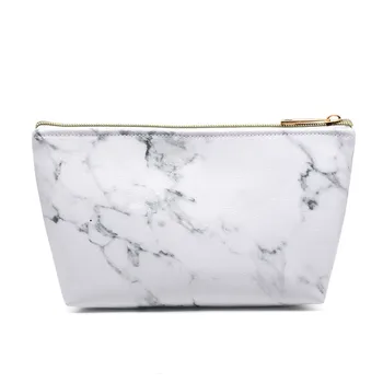 

Women Travel Large Cosmetic Makeup Bag Zipper Purse Small Make Up Beauty Organizer Professional Storage Toiletry White Handbag