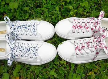 

New Arrival 1 pair Polyester-cotton Wear-resistant floral print Shoe Lace match your clothes made in China